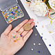 DICOSMETIC 80Pcs 8 Color Glass Seed Beaded Flower Charms FIND-DC0003-64-3