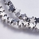 Electroplate Non-magnetic Synthetic Hematite Beads Strands G-K237-07B-2