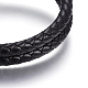Плетеный кожаный шнур многожильных браслеты BJEW-E352-42P-2