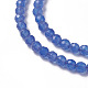Naturali agata blu fili di perline G-F596-12C-3mm-3