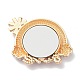 Espejo de maquillaje arcoíris con rhinestone y perlas PALLOY-K008-05KCG-2