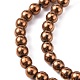 Chapelets de perles en hématite synthétique sans magnétiques G-S096-4mm-4-4