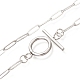 Ожерелья-цепочки из нержавеющей стали в стиле унисекс 304 со скрепками NJEW-H215-04P-2