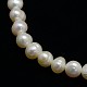 Fili di perle di perle d'acqua dolce coltivate naturali PEAR-N013-06I-2