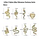16 pièces 8 styles pendentifs en alliage strass&nbsp;ALRI-CJ0001-06-2
