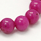 Chapelets de perles rondes en jade de Mashan naturelle X-G-D263-4mm-XS12-1