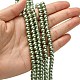 Brins de perles de verre teint écologiques HY-A008-6mm-RB115-4