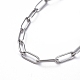 304 bracelets chaîne en acier inoxydable avec trombone BJEW-JB04967-2
