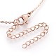 304 Stainless Steel Initial Pendant Necklaces NJEW-G321-04RG-M-3