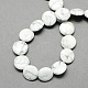 Flat Round Gemstone Natural Howlite Stone Beads Strands X-G-S110-21-2