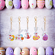 SUPERFINDINGS 1 Set DIY Rabbit with Easter Egg Diamond Painting Keychains Kits DIY-FH0005-10-5