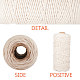 Gorgecraft 100% cordón de algodón macramé natural 3 mm x 109 yardas 3 hilos cuerda de algodón para manualidades de diy tejer colgadores de plantas decoración de boda de navidad OCOR-GF0001-03A-03-3