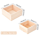 木製収納ボックス  ボックスカバーなし  バリーウッド  13~15x13~15x6~7.5cm  2個/セット OBOX-PH0001-04-2