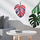 Monstera Leaf Acrylic Pendant Decorations HJEW-WH0043-33A-6