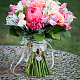 Set di gioielli con bouquet da sposa con perle finte super scoperte BJEW-FH0001-01A-7