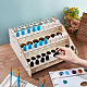 Nbeads Organisateur de peinture en bois à 3 couche et support pour pinceaux DIY-WH0401-04-3