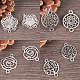SUNNYCLUE 1 Box 60pcs 10 Styles Flower of Life Connectors for Jewellery Making Craft Supplies Jewelry Findings Accessory Necklace Bracelet TIBE-SC0002-04-7