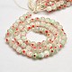 Faceted Millefiori Glass Round Beads Strands LK-P005-07-2