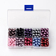 10 couleur perles de verre rondes nacrées écologiques HY-PH0004A-8mm-02-1