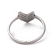 201 anillo de dedo de flechas de acero inoxidable para mujer RJEW-J051-10P-3