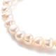 Pulseras con cuentas elásticas de perlas naturales BJEW-JB06163-03-3