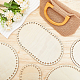 Плоские круглые и овальные деревянные вязаные крючком основания DIY-FG0005-02-5