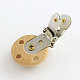 Wooden Baby Pacifier Holder Clip with Iron Clasp WOOD-R241-39-2