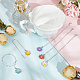 Décorations de pendentif de tasse en émail en alliage de fleurs HJEW-AB00495-4