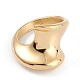 イオンプレーティング（ip）ユニセックス304ステンレスフィンガー指輪  ゴールドカラー  サイズ6~9  3.5~16.5mm  内径：16.8~18.9mm RJEW-K233-09-G-1