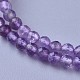 Améthyste naturelle des colliers de perles NJEW-K114-B-A21-2