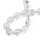 Transparentes craquements perles de verre brins GLAA-N051-04-4