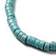 Brins de perles synthétiques teintes en turquoise G-E594-20A-3