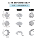 SUPERFINDINGS 9Pcs 3 Style Hollow Moon Sun Star Pendants 304 Stainless Steel Pendants 3 Colors Rainbow Etched Metal Embellishments for DIY Bracelet Necklace Jewelry Making STAS-FH0001-66-2