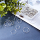 SUNNYCLUE 1 Box 100Pcs 5 Sizes Brass Linking Rings Open Bezel Charms Round Earring Hoops Earrings Charm Connector Links Frames Silver Circle Pendant for Jewellery Making Charms Crafting Accessories KK-SC0002-87-4