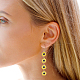 Anattasoul 3 paires 3 couleurs émail marguerite fleur boucles d'oreilles pendantes EJEW-AN0001-41-5