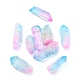 3Pcs Electroplated Natural Quartz Crystal Beads Strands G-FS0001-54-1