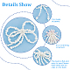 8Pcs 8 Style Handmade Imitation Pearl Beaded Flower & Bowknot Ornament Accessories DIY-FG0003-40-4