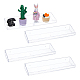 Прямоугольные прозрачные пластиковые настенные держатели для вешалок с перегородкой ODIS-WH0001-84-1
