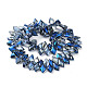 Fili di perle di vetro romboidale placcate EGLA-A036-12A-FR03-2
