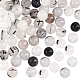 OLYCRAFT 49Pcs 8mm Natural Black Rutilated Quartz Gemstone Loose Beads Black Rutilated Quartz Beads Natural Tourmalinated Quartz Loose Beads for Jewelry Making G-OC0002-16-1