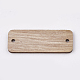 未完成の木製リンク  ワード手作りの長方形  パパイヤホイップ  40x15x2mm  穴：1.8mm WOOD-T011-04-3