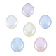 Perline acriliche con placcatura iridescente arcobaleno OACR-N010-062-2