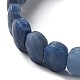 Bracelet extensible en perles de cyanite naturelle G-E010-01-10-3