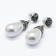 Boucles d'oreilles en perles de coquille EJEW-K070-09-NR-2