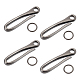 Nbeads 4 Sets Zinc Alloy Hook Clasps FIND-NB0004-43-1