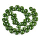 Chapelets de perles en verre opaque de couleur unie GLAA-N045-001F-2