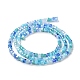 Gradient Color Electroplate Glass Bead Strands GLAA-E042-05-B07-3