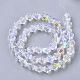 Electroplate Glass Beads Strands X-EGLA-Q118-6mm-C17-2