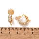 Серьги-клипсы из латуни с микропейвом и прозрачным фианитом KK-K382-35G-3