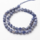 Fili di perle di diaspro macchia blu naturale G-P214-21-8mm-2